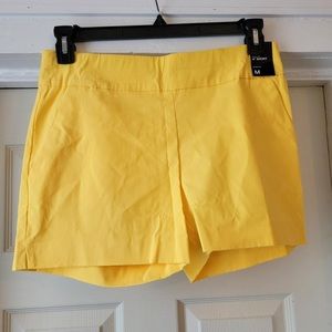 New York&CO Yellow Pull-On Shorts